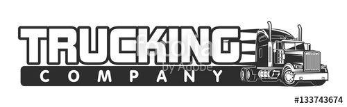 Trucking Company Logo - trucking company logo black and white vector illustration Stock