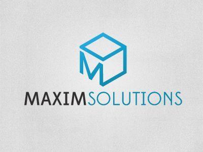 Flat Box Logo - Maxim Solutions Box Logo. LOGO DESIGN. Logos, Box logo