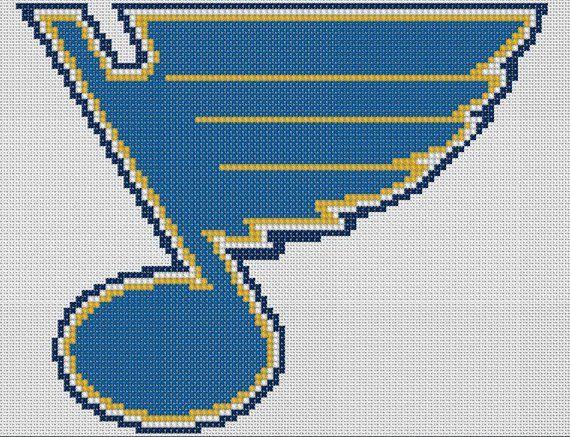 Birds STL Blues Logo - Counted Cross Stitch Pattern St. Louis Blues Logo Instant | Etsy
