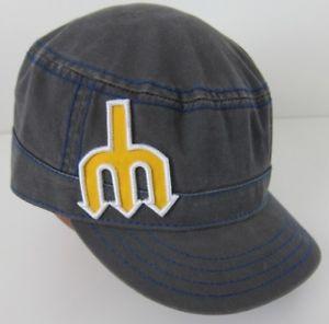 Mariners Trident Logo - Retro SEATTLE MARINERS Trident Logo MLB BASEBALL HAT Cadet Women's ...