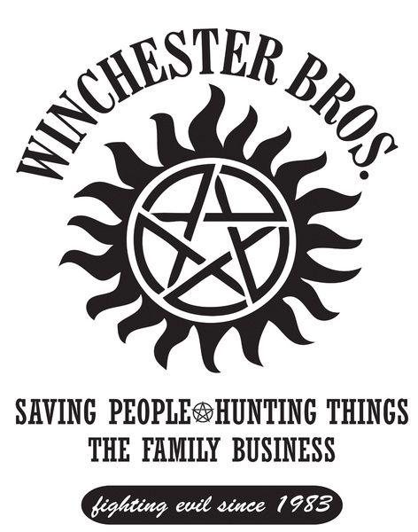 Supernatural Winchester Logo - Buy SUPERNATURAL WINCHESTER BROTHERS DEAN AND SAM Art Print