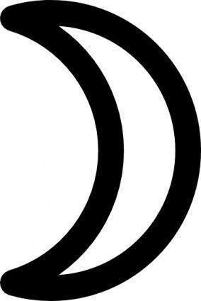 White Moon Logo - Moon Symbol Crescent clip art | Clipart Panda - Free Clipart Images