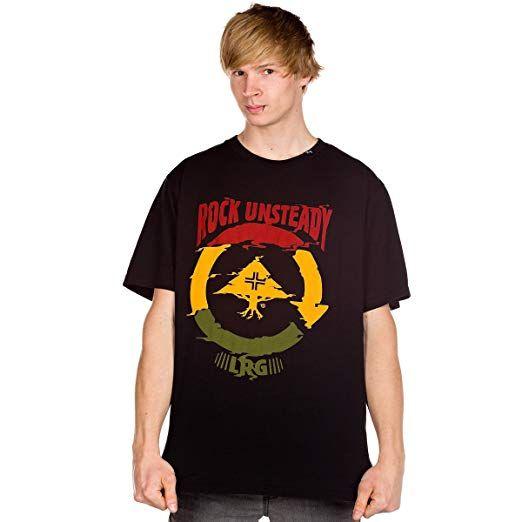 LRG Rasta Logo - Amazon.com: LRG Rock Unsteady T-Shirt - Black/Rasta (Small): Clothing