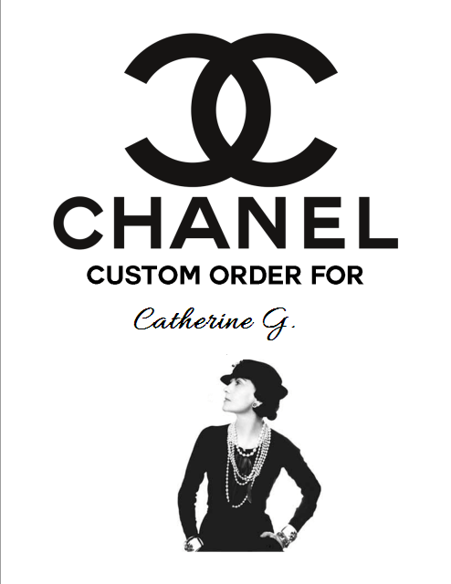Double CC Logo - CoCo Chanel Parisian Inspired Black Paper Dessert Plates with double ...