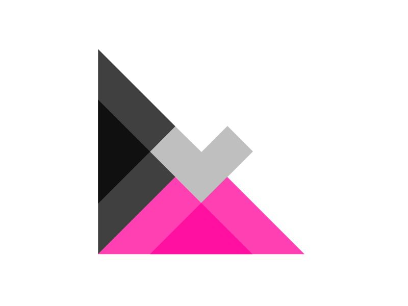 Two Triangle Logo - Geometric Logo Play Two