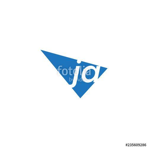 Two Triangle Logo - initial two letter negative space triangle logo Stock image