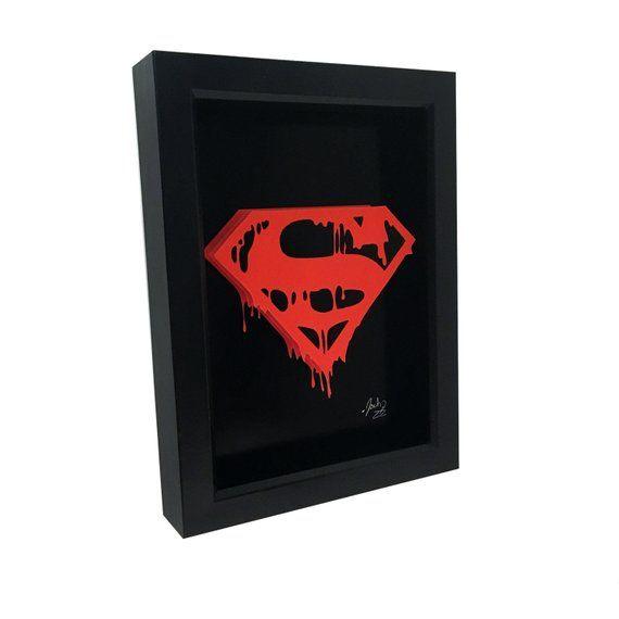 Death of Superman Logo - Death of Superman Doomsday Logo 3D Art Superman Logo Man of | Etsy