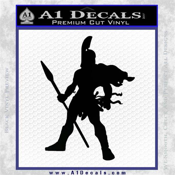 Warrior Spear Logo - Spartan Warrior Spear D1 Decal Sticker A1 Decals