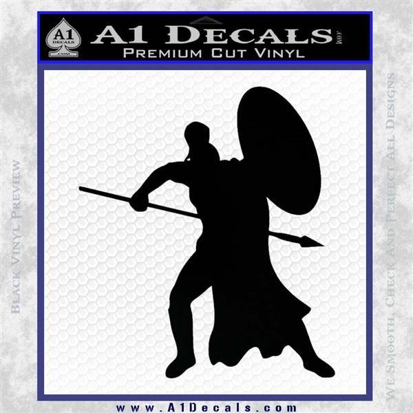 Warrior Spear Logo - Spartan Warrior Spear Shield Decal Sticker » A1 Decals