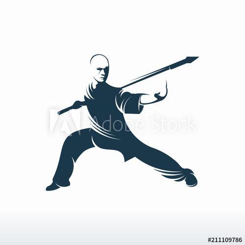 Warrior Spear Logo - Warrior Logo template, Spear Warrior silhouette logo designs