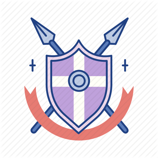 Warrior Spear Logo - 'Fantasy Line Color Design' by Chanut is Industries