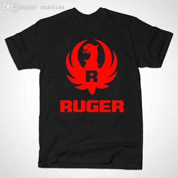 Ruger Gun Logo - Wholesale Summer New Ruger Logo Shirts Pro Gun Trendy Men Stretch ...