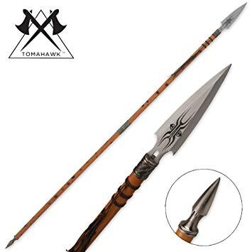 Warrior Spear Logo - Tomahawk African Wooden Warrior Spear