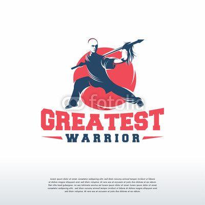 Warrior Spear Logo - Spear Warrior logo designs vector, Greatest Warrior logo designs