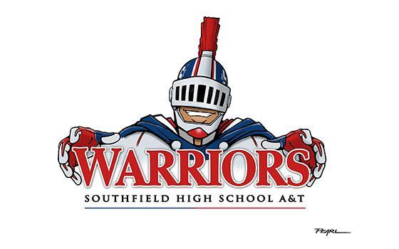 Warrior Spear Logo - Southfield High School Switches to New Warrior Logos