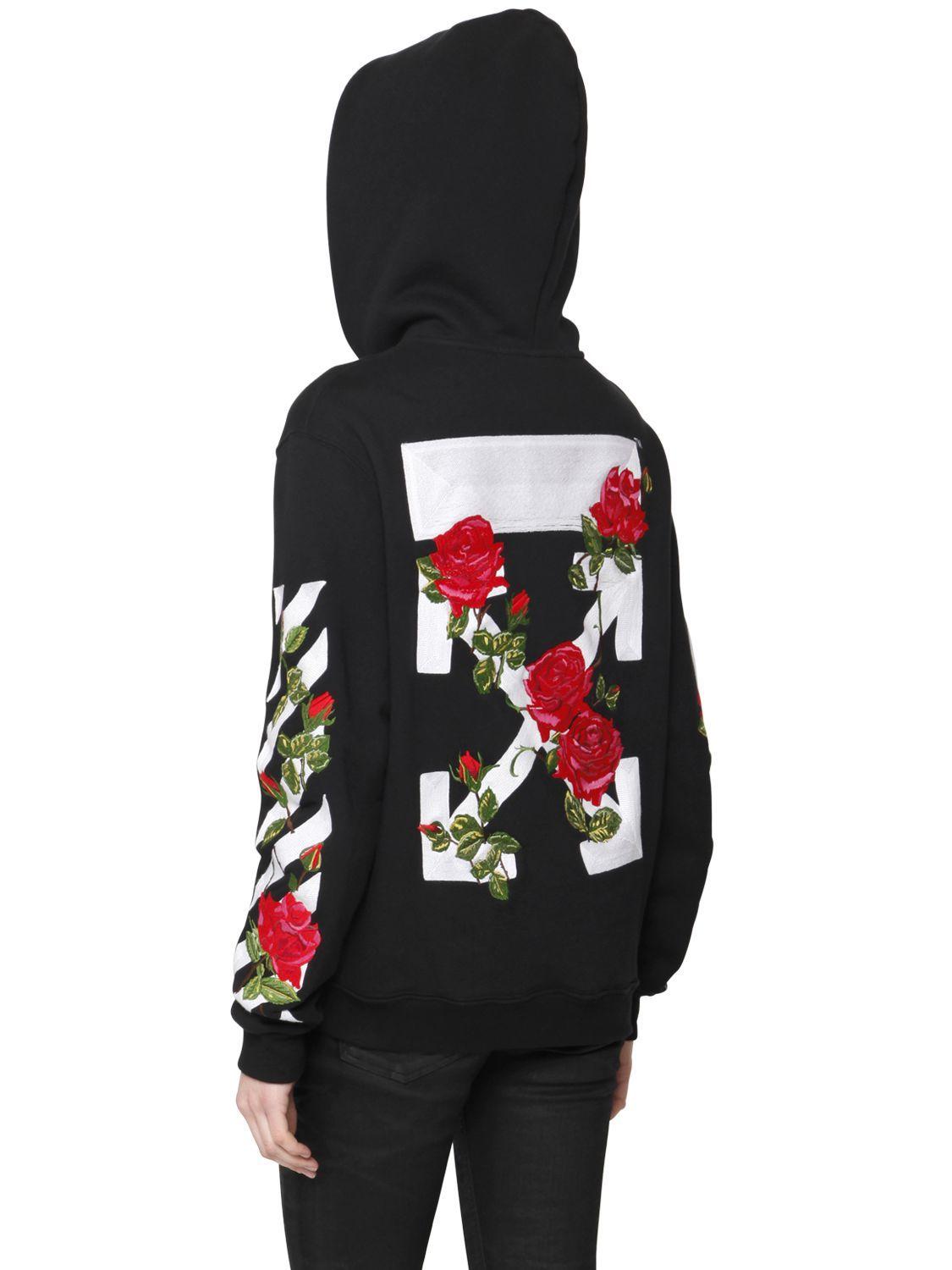 Rose Off White Brand Logo - Lyst - Off-White c/o Virgil Abloh Rose Embroidery Zip-up Cotton ...