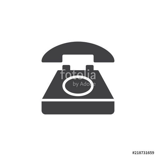 Old Telephone Logo - Telephone vector icon. filled flat sign for mobile concept and web