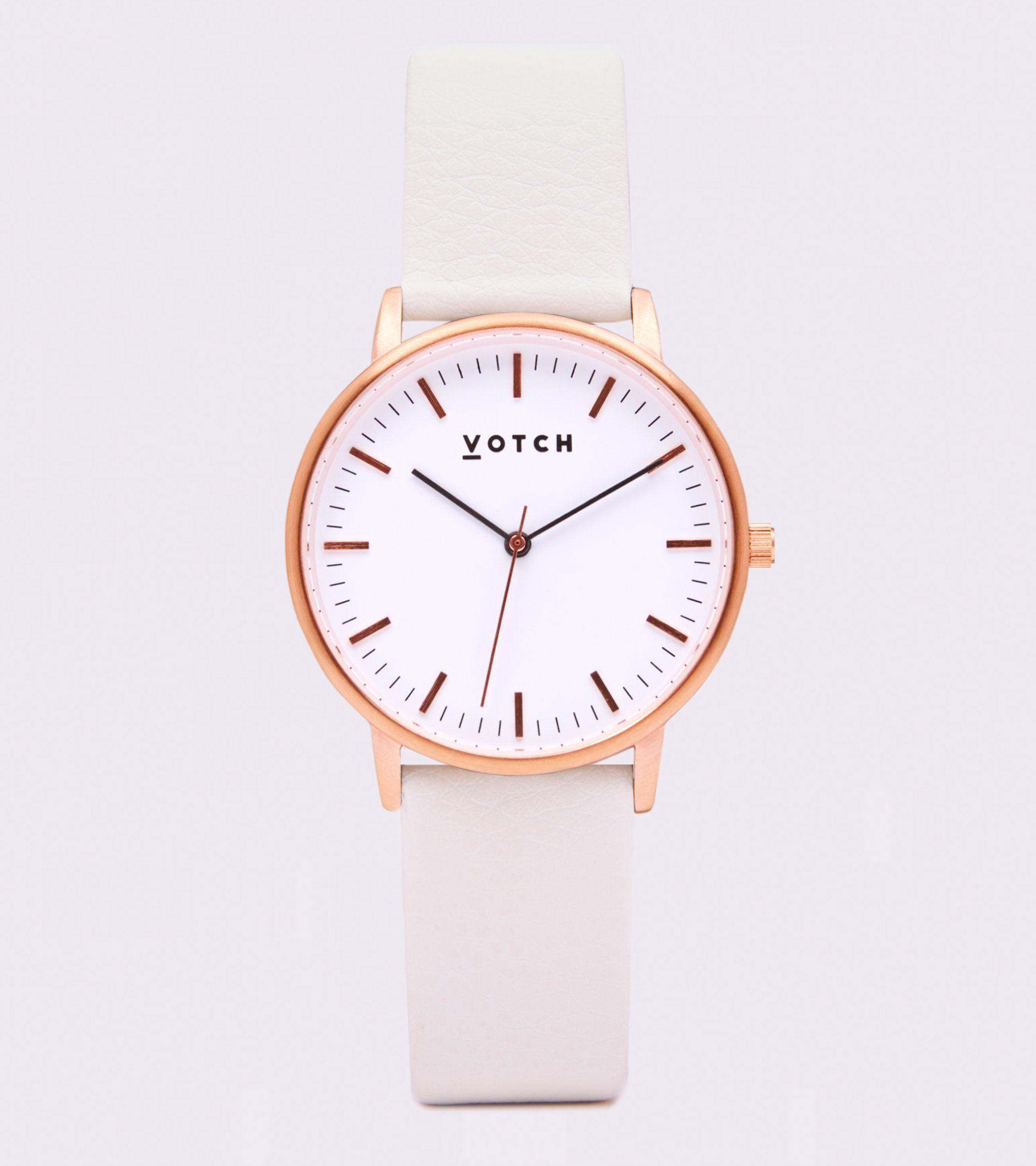 Rose Off White Brand Logo - Rose gold face with off white strap – Votch