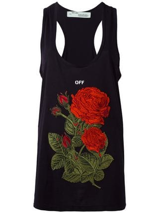 Rose Off White Brand Logo - $810 Off-White Rose Embroidery Tank - Shop Online Now - Fast AU ...