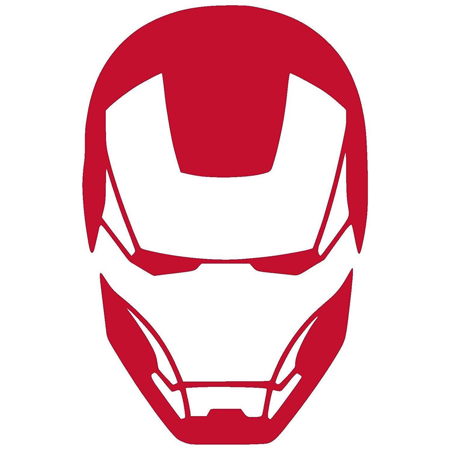 Red Man Face Logo - IRON MAN FACE Vinyl Sticker Decal: Sports & Outdoors