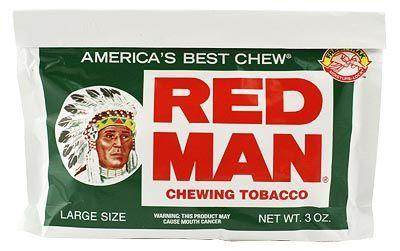 Red Man Face Logo - Red Man Original, 3oz, Chewing Tobacco
