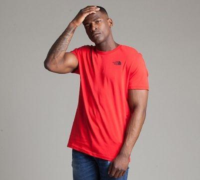 Red Man Face Logo - The North Face Simple Dome T Shirt For Men In Red N61b7196