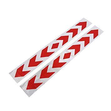 Red Arrow Car Logo - sourcingmap® 2Pcs Red Arrows Design Stick-on Conspicuity Reflective ...