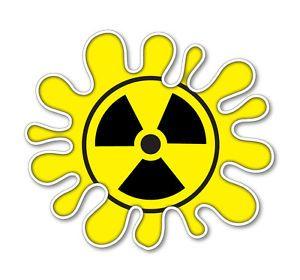 Cool Radioactive Logo - RADIOACTIVE SPLAT- RADIATION SYMBOL COOL SELF ADHESIVE STICKERS CAR