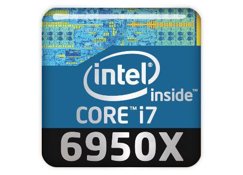 Intel Core Logo - Intel Core i7 6950X 1x1 Chrome Domed Case Badge / Sticker Logo