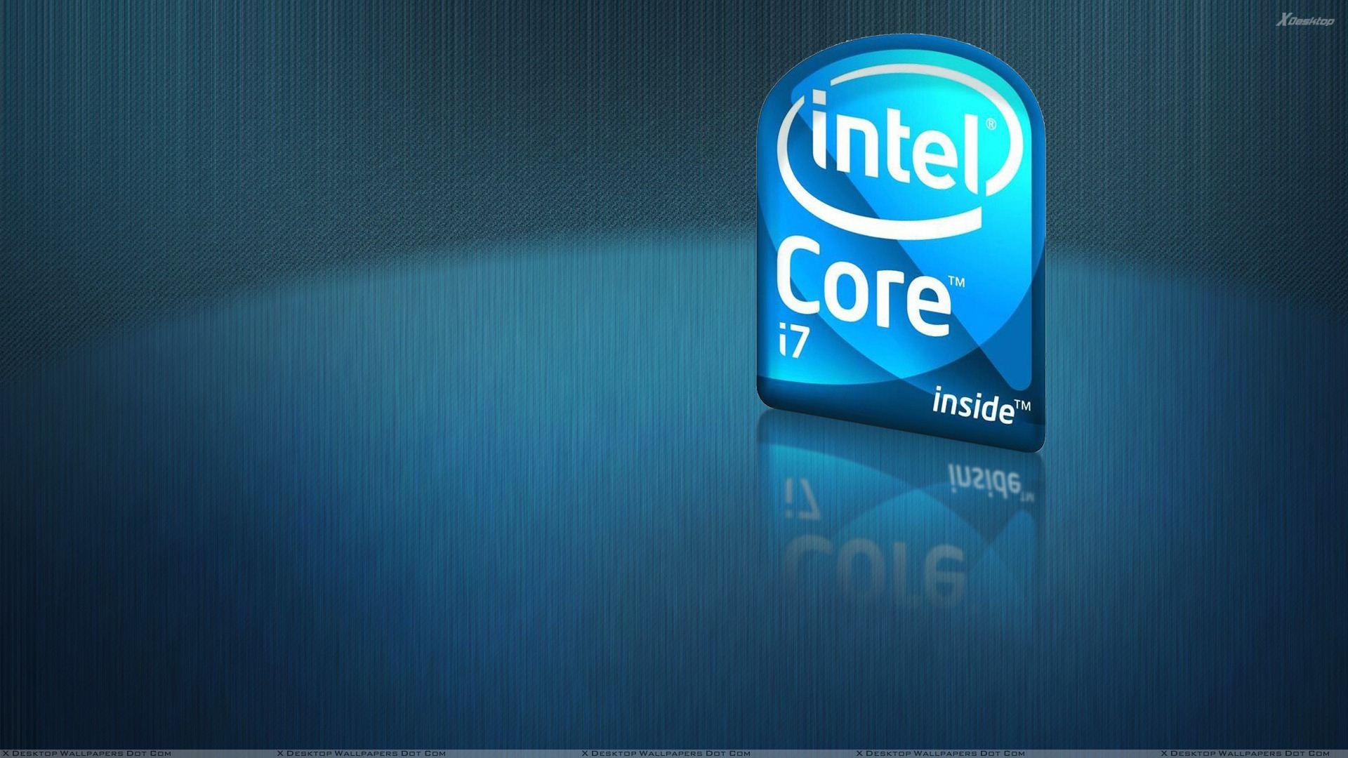 Intel Core Logo - Intel Core i7 Processor On Blue Background Wallpaper