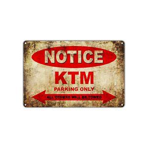 KTM Motorcycles Logo - KTM Motorcycles Parking Sign Vintage Retro Metal Decor Art Shop Man ...