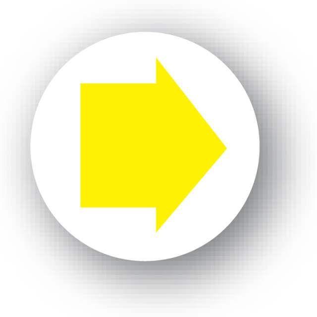 Yellow Arrow Logo - Yellow Arrow Waymarker Disc (Footpath) | Farm Signs
