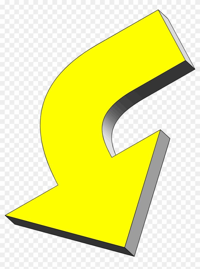 Yellow Arrow Logo - Yellow Curvey Arrow Png Transparent PNG Clipart Image Download