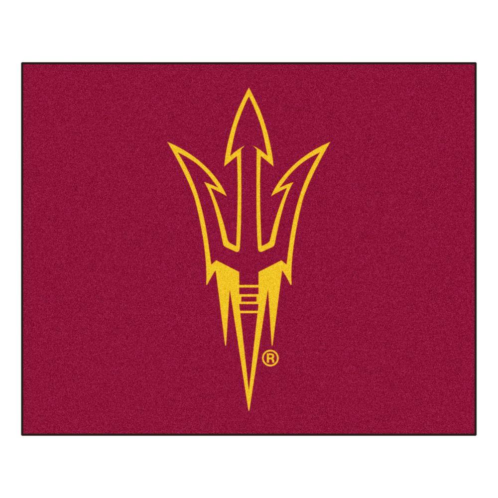 Maroon Rectangular Logo - FANMATS NCAA Arizona State University Maroon 5 ft. x 6 ft. Area Rug