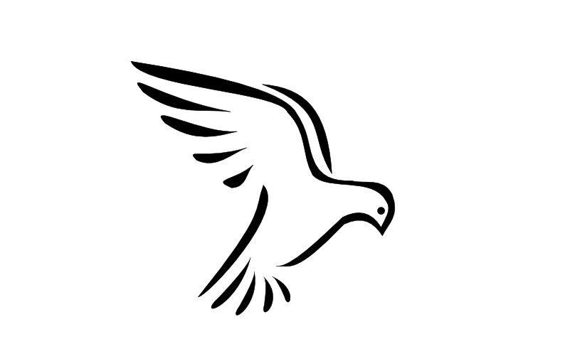 Black and White Dove Logo - Entry #6 by Mexxy for Design a dove logo | Freelancer