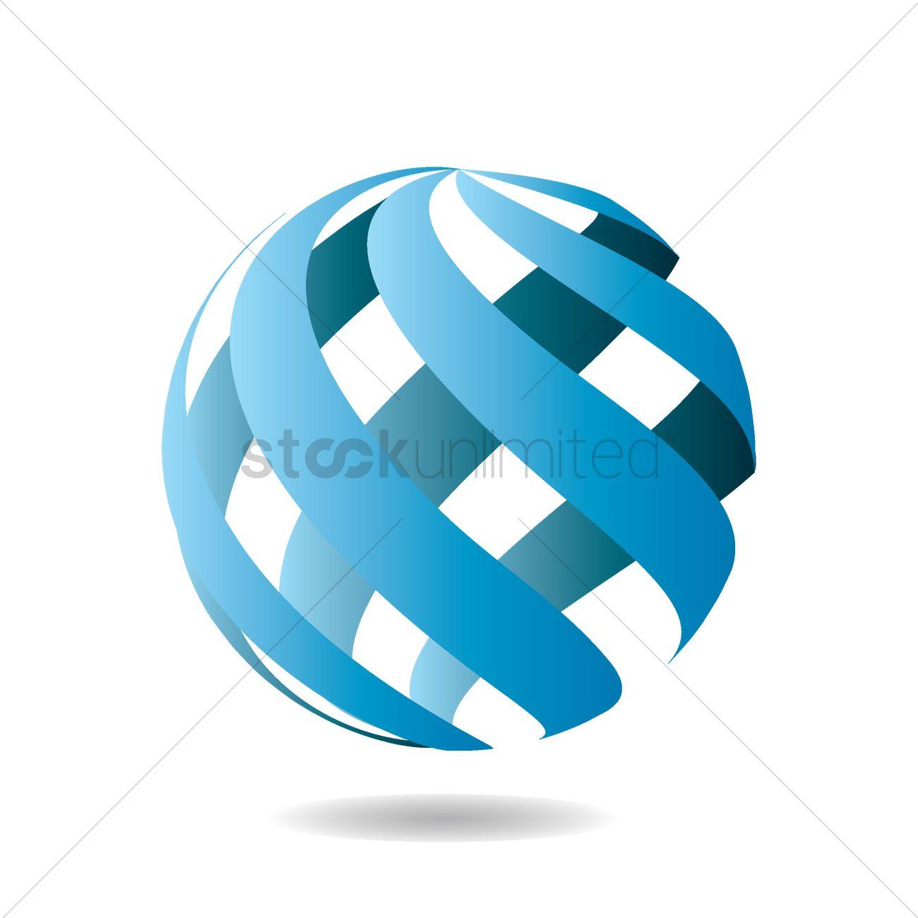 Turquoise Globe Logo - Globe logo element with abstract concept Vector Image - 2004229 ...