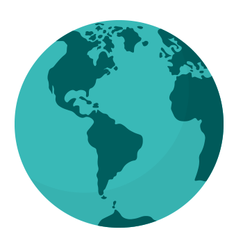 Turquoise Globe Logo - Globe Icon Land Trust