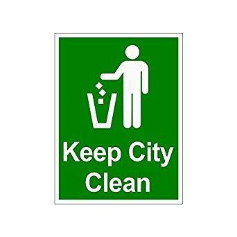 Keep It Green Logo - clickforsign Keep city clean and green Dustbin Sign Board wall mount