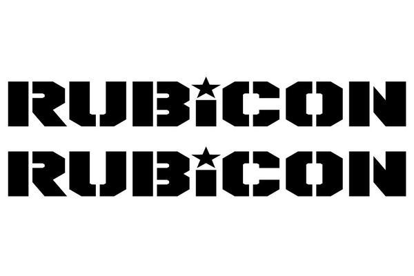 Jeep Rubicon Logo - Jeep Wrangler RUBICON Stencil Hood Decals. The Pixel Hut