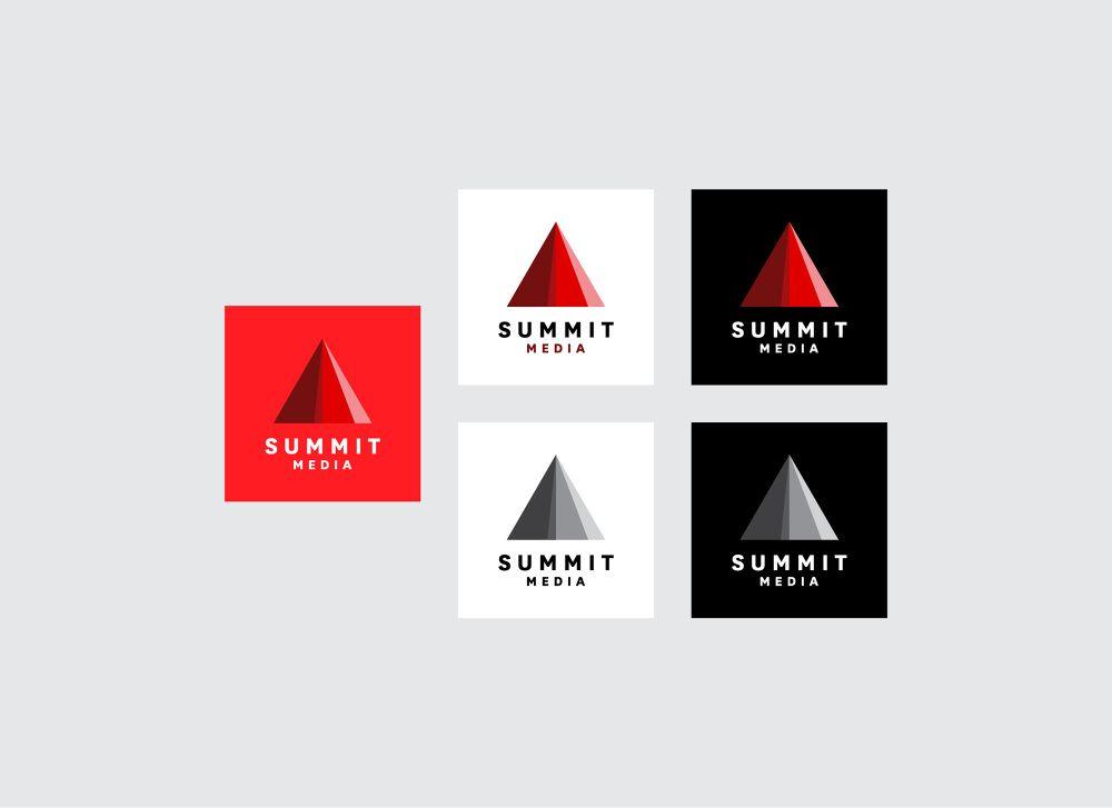 Companies with 4 Red Triangles Logo - Summit Media - Plus63 Design Co.