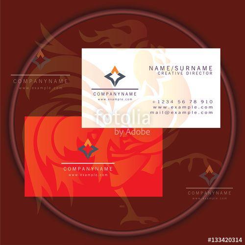 Companies with 4 Red Triangles Logo - round triangle logo business card
