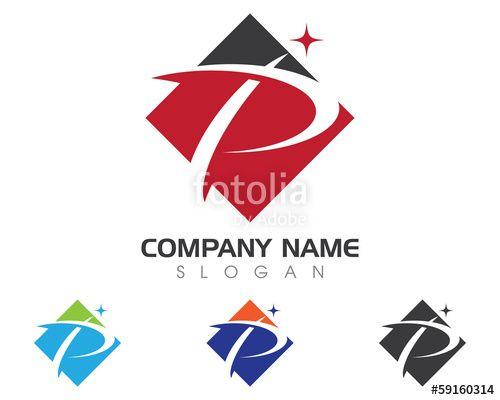 Companies with 4 Red Triangles Logo - P Logo 4