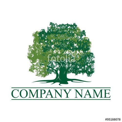 Oak Tree Circle Logo - Oak Tree Logo Design Vector. Tree logo concept of a stylised tree