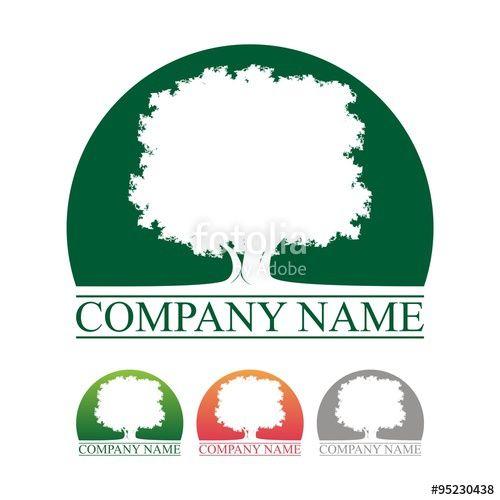 Oak Tree Circle Logo - Oak Tree Logo Design Vector. Tree logo concept of a stylised tree ...