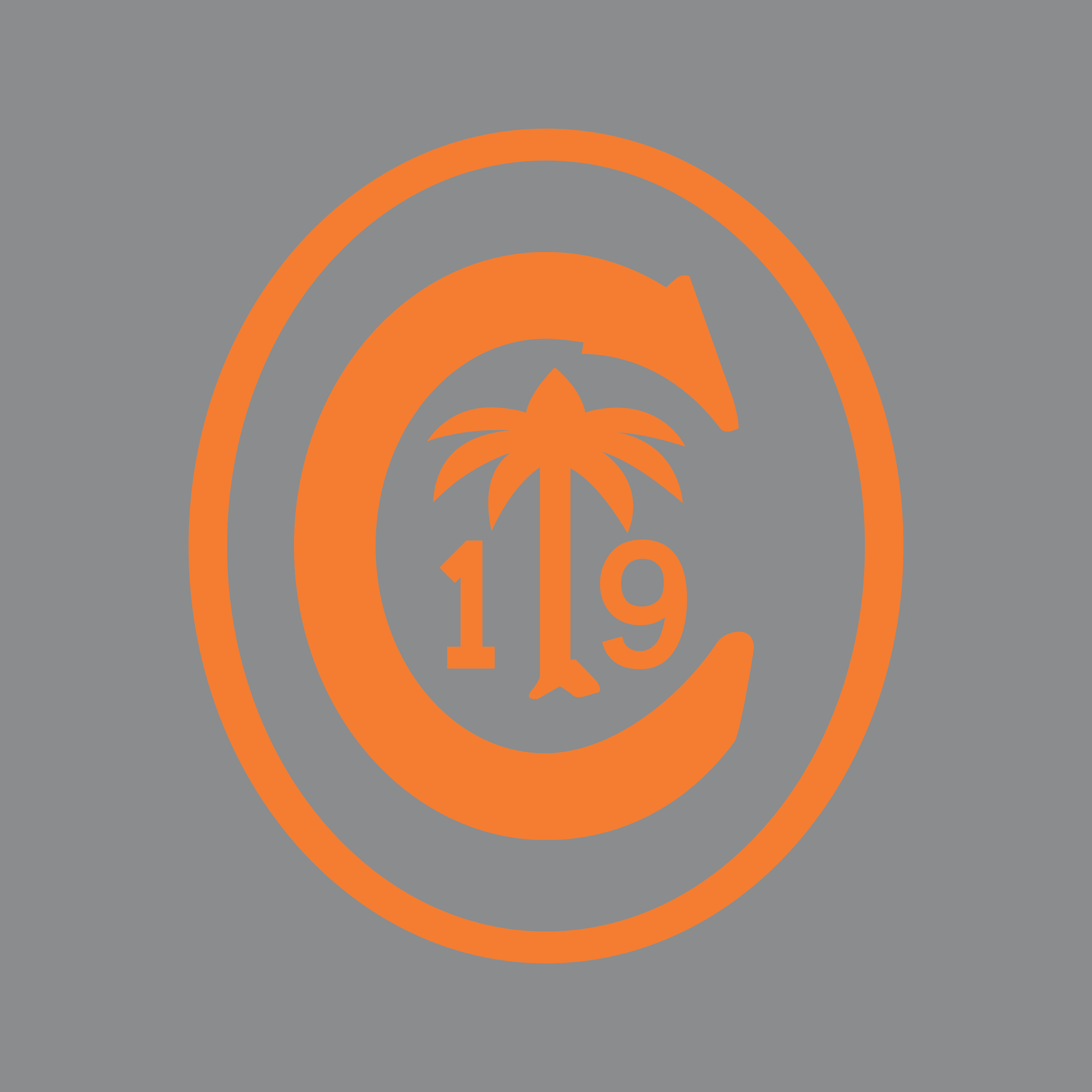 Oarnge S Circle Logo - Ring Decal: Orange
