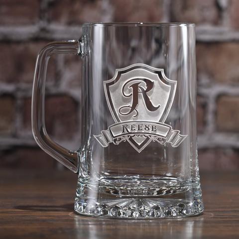 Beer Mug Logo - Engraved & Personalized Beer Mugs & Glasses - Crystal Imagery