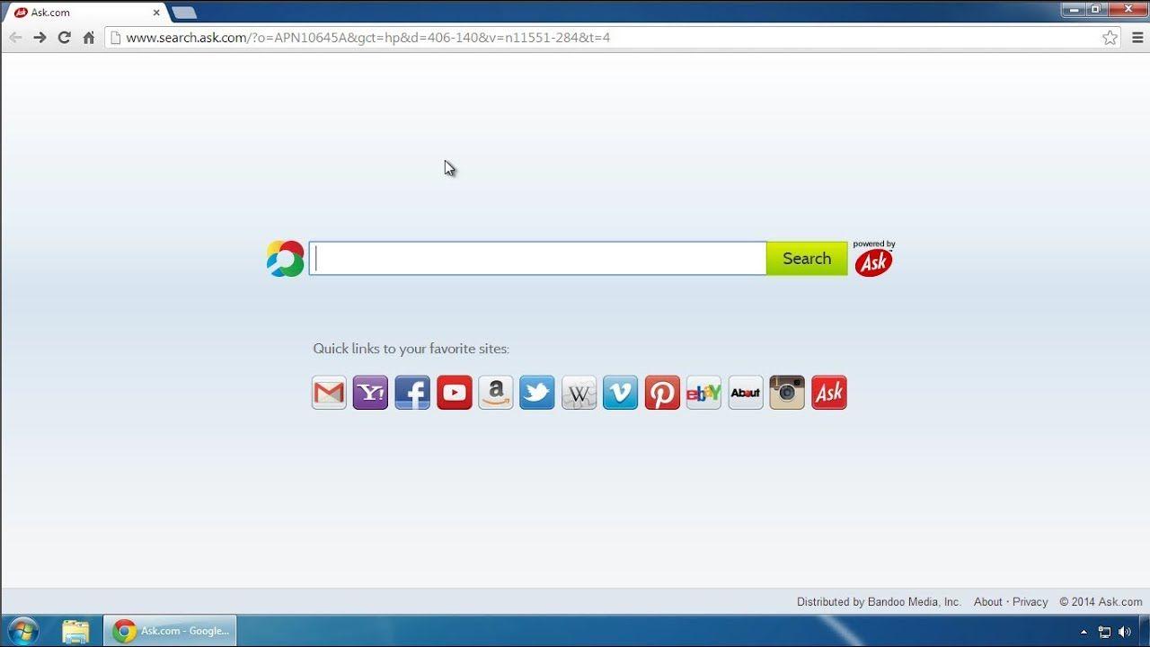 Ask.com Logo - How do I remove http://www.search.ask.com from homepage - YouTube