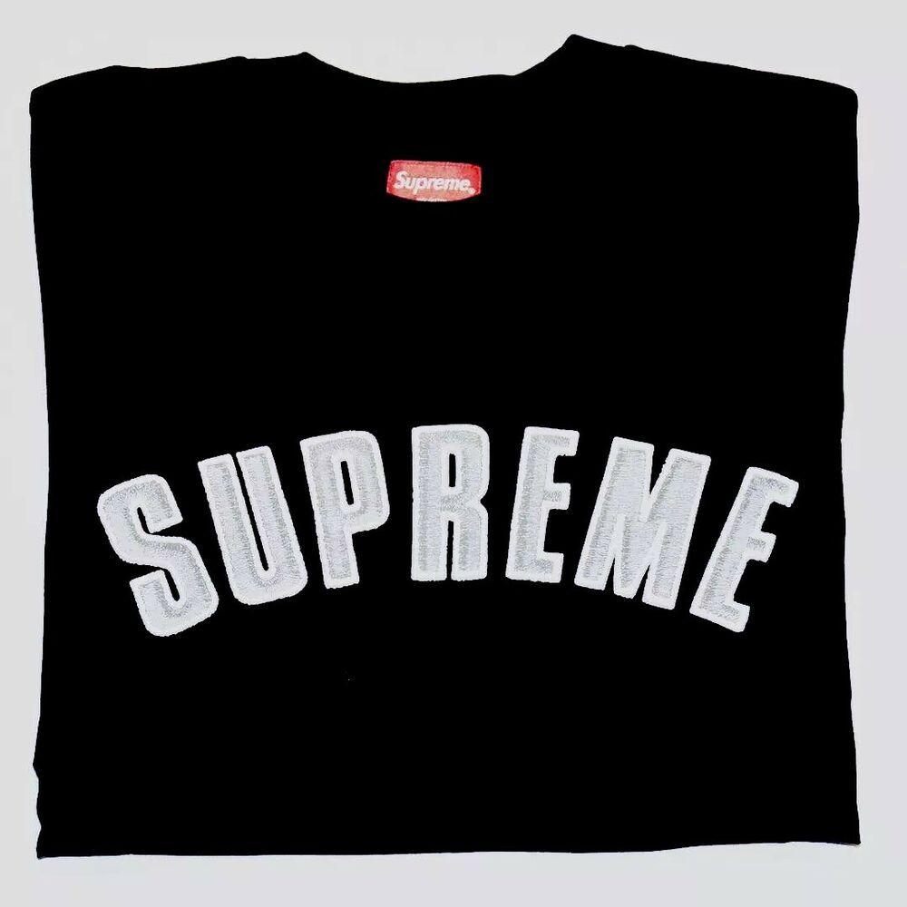 Arc Logo - Supreme Printed Arc Logo Black t-shirt Medium Deadstock | eBay