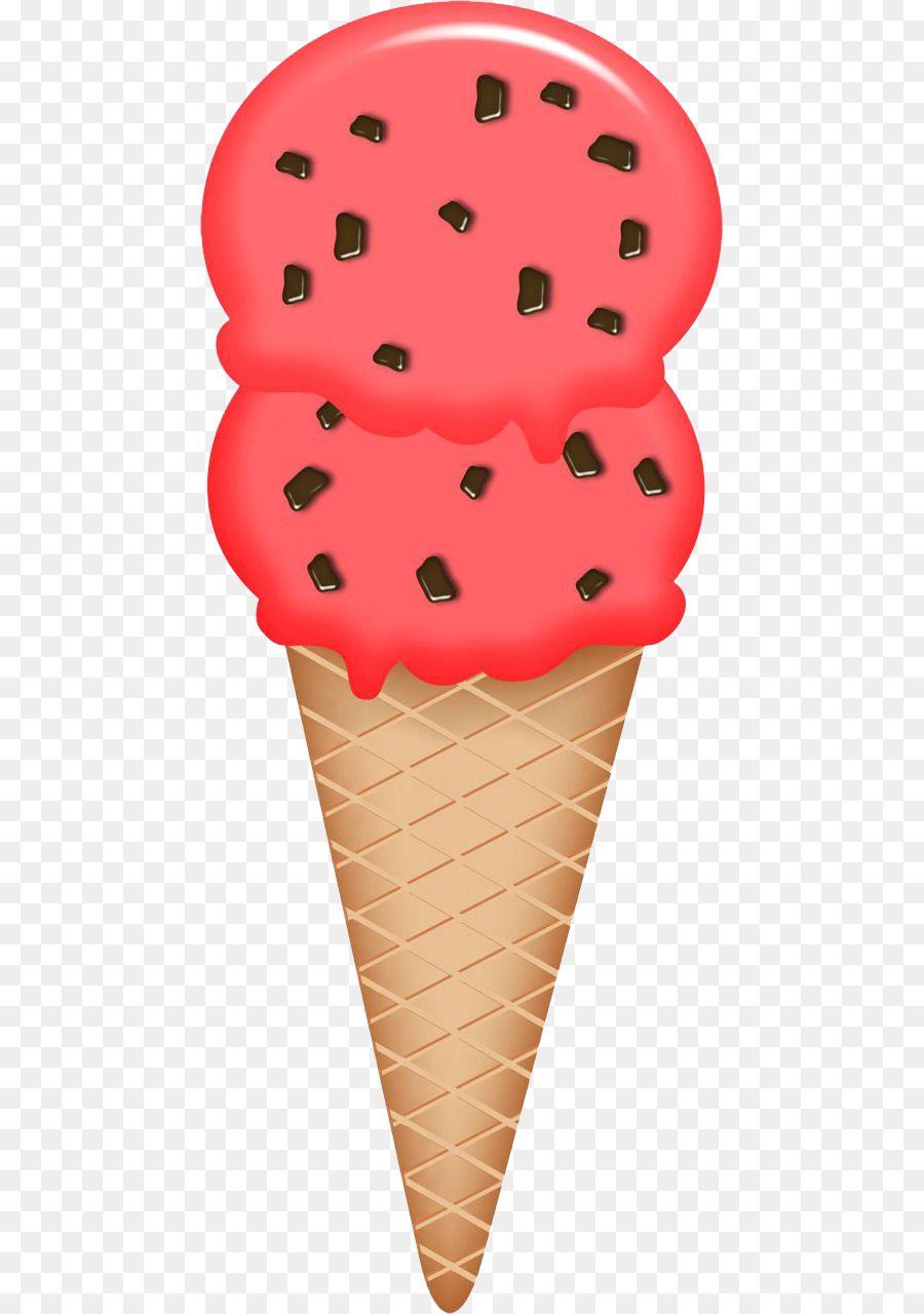 Red Ice Cream Cone Logo - Ice cream cone Chocolate ice cream Banana split ice cream png