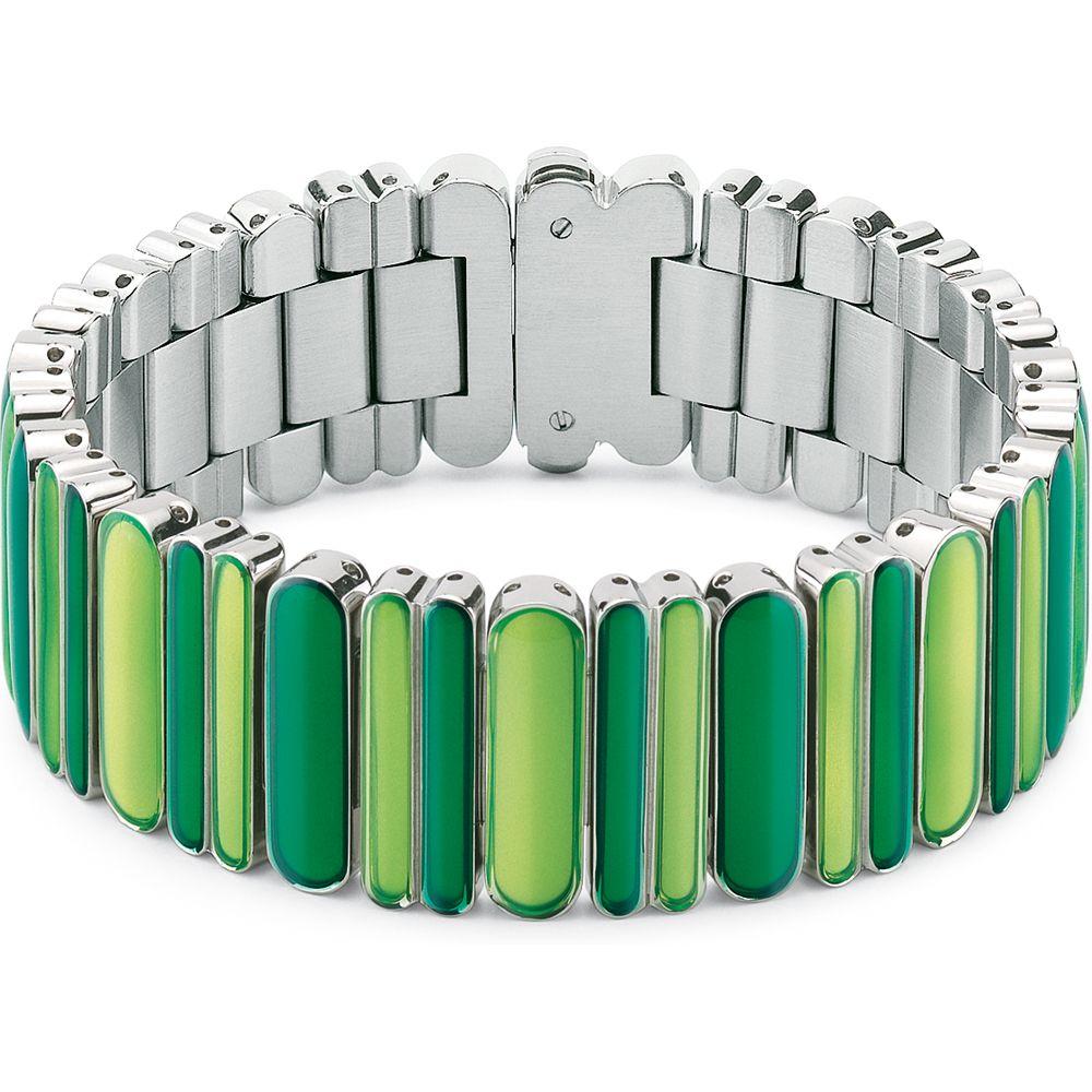 Green Squiggly M Logo - Swatch Bijoux JBG002-M Bracelet - Defile Green Bracelet